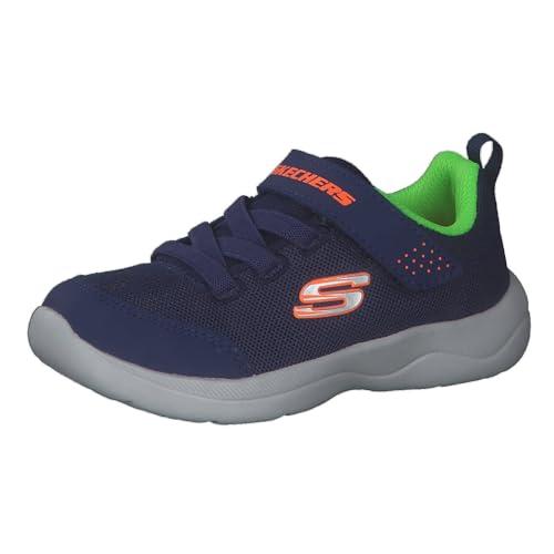 Skechers Skech-stepz 2.0 Mini Wanderer, Scarpe da Ginnastica Bambini e ragazzi, Blu Navy Textile Synthetic Lime Orange Trim, 26 EU