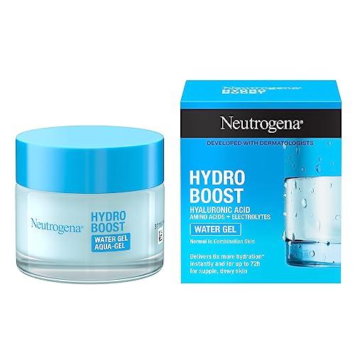 Neutrogena Hydro Boost Acqua Gel, Crema idratante viso in gel leggero a base acqua, Crema viso Acido Ialuronico per un'idratazione intensa, Ideale per pelle mista e sensibile, 50 ml