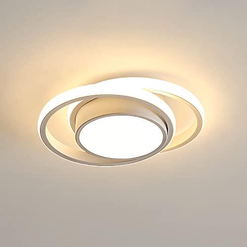 Comely Plafoniera LED, Creativo Plafoniera soffitto Rotondo, 32W 2350LM Bianco Caldo 3000K, Lampada da Soffitto LED Moderna per Corridoio Cucina Camera da Letto Soggiorno, Diametro 28cm