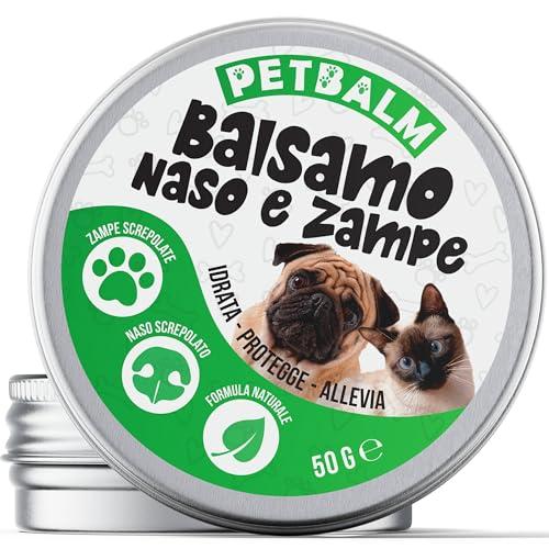 Crema Polpastrelli Cane. Balsamo Naso per Cani e Gatti 50 Gr [NATURALE] con Burro di Karitè e Ossido di Zinco. Idrata, Protegge e Rigenera da graffi, calli e abrasioni. Protegge dalla Neve e dal Caldo