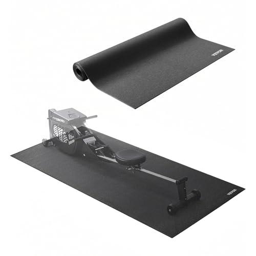 VEVOR Tappetino per Attrezzi da Esercizio, per Pavimenti in Moquette, Tappetino per Bicicletta Stazionarie, Protezione Impermeabile Antiscivolo per Palestra Domestica, 760 x 1820 x 6 mm
