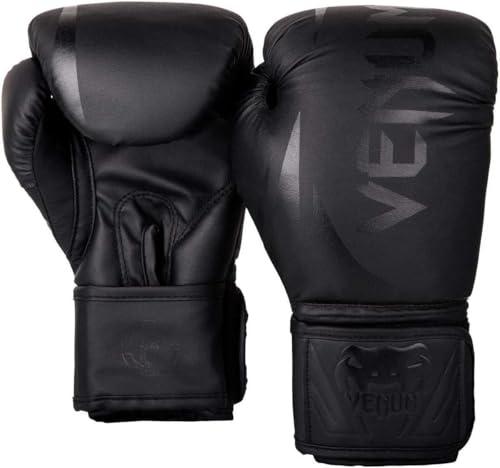 Venum Challenger 2.0 Bambini, Guantoni da Boxe Unisex-Youth, Nero/Nero, 4 oz