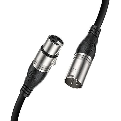 EBXYA Cavo XLR per microfono 1M/3FT 3 pin maschio a femmina patch DMX audio mixer