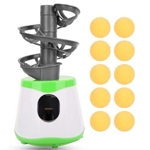 HERCHR Lanciatore Automatico per Ping Pong, Robot da Ping Pong Macchina per Palline da Ping Pong con 10 Palline per Allenatore di Table Tennis