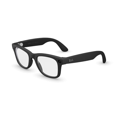 Ray-Ban Meta (Gen 2) Wayfarer Grande Occhiali IA per Uomo, Donna — Fotocamera 12 MP, Video 3K Ultra HD, Open-Ear Audio, Meta AI — 2X Durata della Batteria — Montatura Nera Opaca, Lente Trasparente