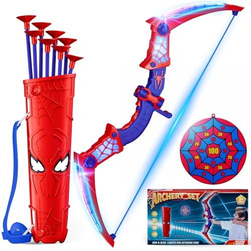 Giocattoli Bambino Set con Luci LED Rosse e Blu, Zainetto Supercool e Bersaglio Web, Giocattolo Gioco Bambino 3-12 Anni, Giochi Bambini 3 4 5 6 7 8 10 Anni, Regalo Bimbo 3 4 5 6 7 8 9 10 Anni Maschio