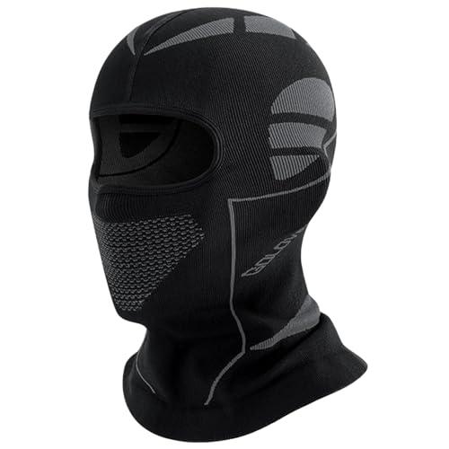 KMKANPO Passamontagna Moto Antivento, Balaclava Ski Mask per Sci Running, Uomo e Donna (Grigio Scuro)