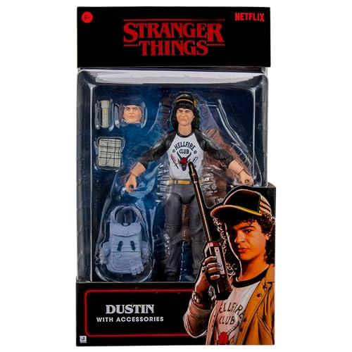 Stranger Things Dustin Henderson Upside Down Collector Figure - Figura da collezione altamente dettagliata da 15,2 cm, con vestiti morbidi e accessori unici
