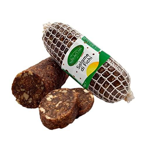 Salame di Fichi , Salamino di Fichi Noci Cannella e Succo di Arancia, Lonzino di Fichi Fatto a Mano Dolce Tipico , Salame di Fichi 250 Grammi