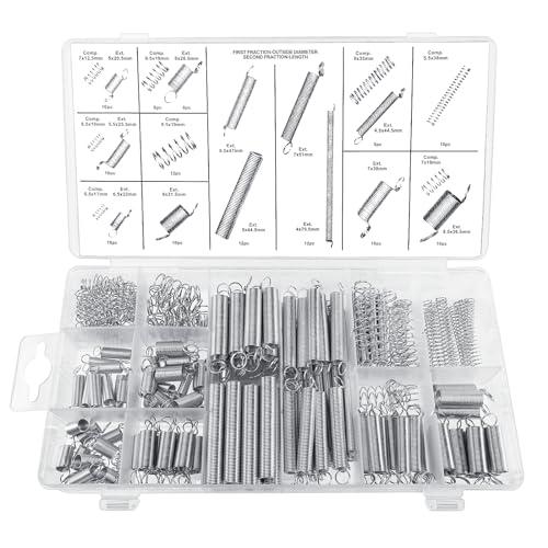 Royouzi 200 Pezzi Molle Compressione Molle Acciaio 20 Misure Adatte a Tutti l Tipi di Utensili e Attrezzature, Dagli Utensili Manuali Agli Autoveicoli