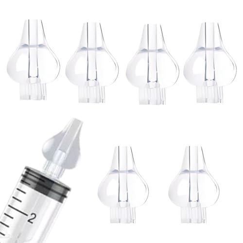 PLABBDPL Olive Nasali Per Lavaggi Neonato, Beccuccio Morbido Lavaggio Nasale Bambini, Oliva Silicone Riutilizzabile, Accessori di ricambio per Siringhe Lavaggio Nasale Neonato, 6Pcs