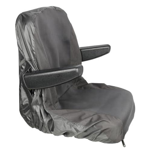 Mulcort coprisedile per trattore, coprisedile impermeabile per tosaerba, con 2 tasche, taglia L, nero