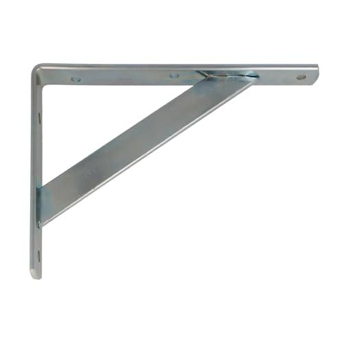 Amig -Staffe per mensole | Angolo per Ripiani | Supporto per Scaffale | Acciaio | Colore Argento | Misura: 400x275 mm | Peso massimo consigliato: 225 Kg
