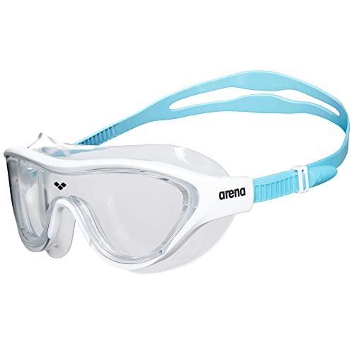 ARENA The One Mask Junior Occhialini Nuoto Anti-Appannamento per Bambini, Maschera Piscina con Grandi Lenti Specchiate, Protezione UV, Ponte Nasale Autoregolante, Guarnizioni Orbit-Proof