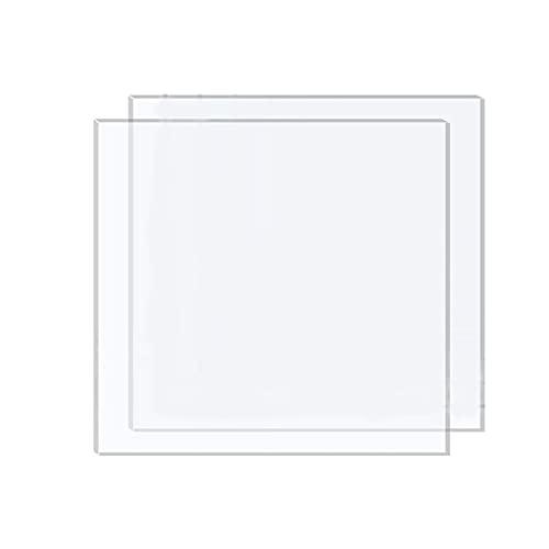 DRERIO 2 Pezzi 30 x 30 cm Lastre Plexiglass 3mm Fogli acrilici in Trasparente Plexiglass Pannello Plexiglass per Decorazione Domestica, Display, Cornice, Pittura