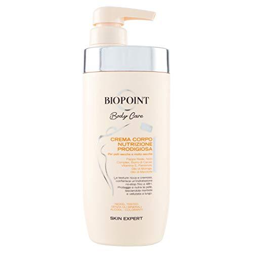 Biopoint - Crema Corpo Nutrizione Prodigiosa, Azione Nutriente e Protettiva per la Pelle Secca e Molto Secca, Ideale per Uomo e Donna, Dona Elasticità e Morbidezza, 500 ml