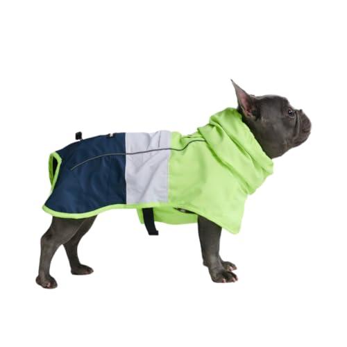 Spark Paws Breatheshield™ - Impermeabile per cani - Protezione e comfort per tutte le stagioni - Comfort traspirante, vestibilità adattiva e miglioramenti di sicurezza - Neon White Navy Blue, L