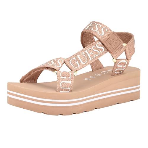 Guess - Sandalo Avin da donna con zeppa, Oro rosato, 38 EU