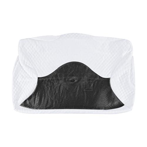 HOMCA Federa di Ricambio Lavabile, Solo per Cuscino PL01-60x35x8/12cm, Nero