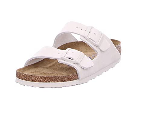 Birkenstock 1024516 Arizona SFB antique white, Suede Leather PIANELLE Uomo, White EU 39