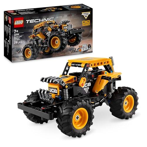 LEGO Technic Pull-Back Monster Jam DIGatron, Monster Truck Giocattolo da Costruire, Giochi per Bambini e Bambine da 7 Anni in su, Idee Regalo di Compleanno per i Fan dei Veicoli da Gara 42199