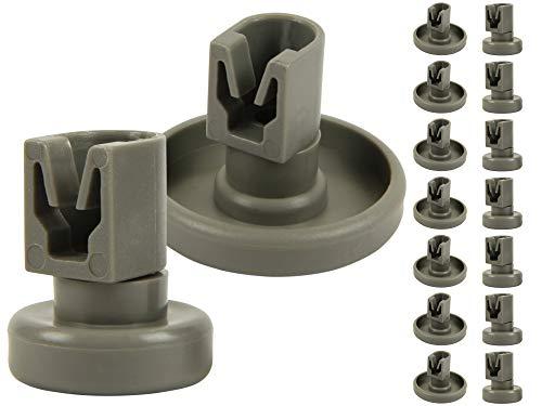 McFilter - Set di rulli di ricambio per lavastoviglie (8 rotelle per cestello superiore e 8 rotelle per cestello inferiore)
