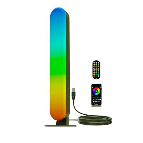 ThreeH Barra luminosa RGB Lampada da tavolo a LED per TV da gioco Retroilluminazione USB alimentata con APP e telecomando Sincronizzazione musicale dei colori