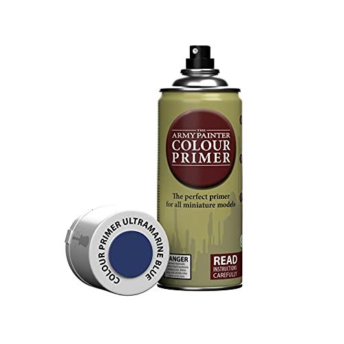 The Army Painter, Colour Primer Ultramarine Blue, 400 ml Vernice per Plastica Primer Blu - Primer Modellismo per Miniature Fantasy, D&D e Warhammer