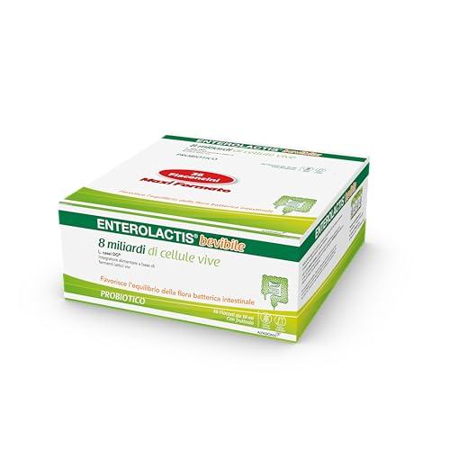 Enterolactis Bevibile, confezione da 36 flaconcini 10 ml, gusto fragola: fermenti lattici, probiotici, supporto all'equilibrio della flora intestinale, anche in gravidanza e allattamento