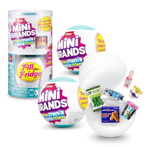 Mini Brands Fill The Fridge Mini Minis Serie 1 di ZURU, Giocattolo collezionabile, Confezione con Oggetto a Sorpresa, Replica in Miniatura, Collezionisti dagli 8 Anni in su (2 Capsula), 77731-INT