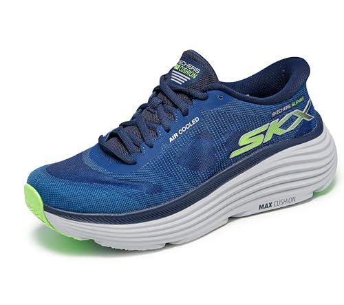 Skechers Max Cushioning Endeavour Exciton, Scarpe da Ginnastica Uomo, Navy Textile, 42.5 EU
