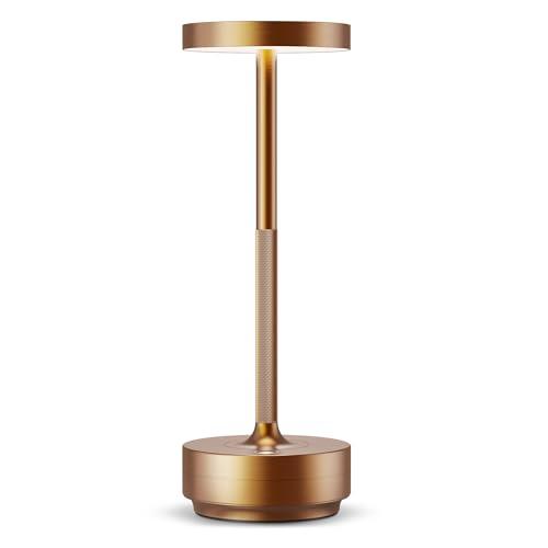 HYMZP Lampada da Tavolo Senza Fili Ricaricabile,Lampada Led da Tavolo,3 Modalità di Colore, IP54, per Interni/Esterni, Ristorante
