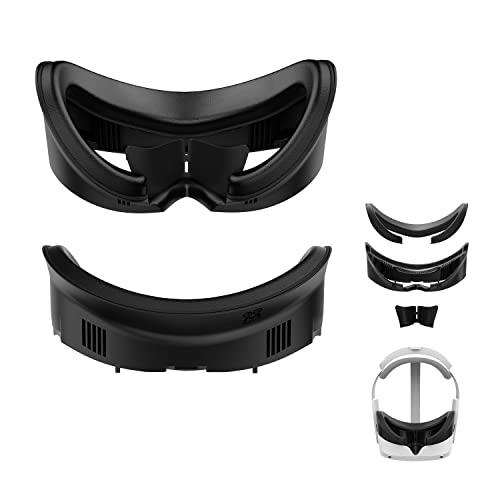 AMVR VR Interfaccia facciale Face Cover per Pico 4/PICO 4 Pro,Replacement Pad vr Accessori,with PU Face Foam Pad Replacement, Anti-Leakage Nose Pad & glasses wipes