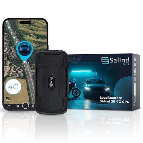 Salind 20 4G, Tracker GPS per Auto, Barche e Altri Veicoli, Localizzatore con App, Magnete Integrato, Batteria a Lunga Durata (Fino a 180gg in Modalità Standby) e Monitoraggio in Tempo Reale