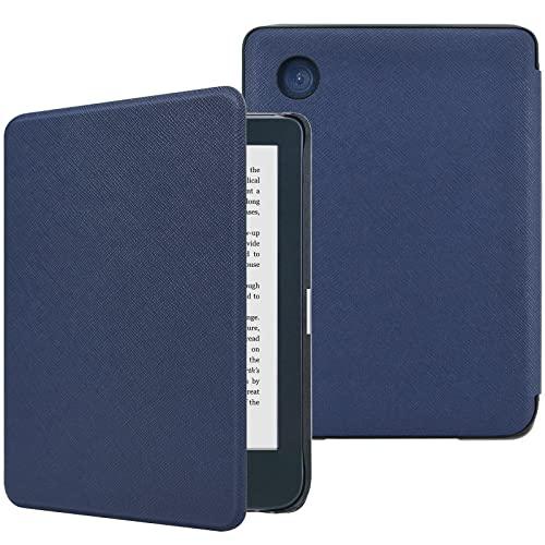 DMluna Custodia per Kobo Clara Colour/Clara BW/Clara 2E, Tolino Shine Colour/Shine 5/4 - Cover Protettiva Funzione Auto Wake/Sleep - Pelle Sintetica Premium, Antigraffio, Anticaduta
