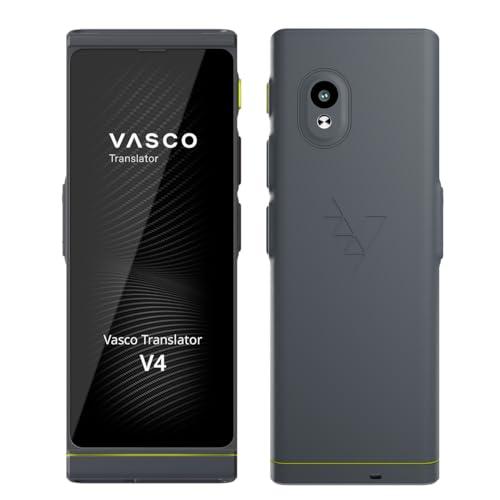 Vasco V4 Traduttore Simultaneo Vocale | 108 Lingue | Internet Gratis e Illimitato per le Traduzioni a Vita in quasi 200 Paesi | Stone Gray
