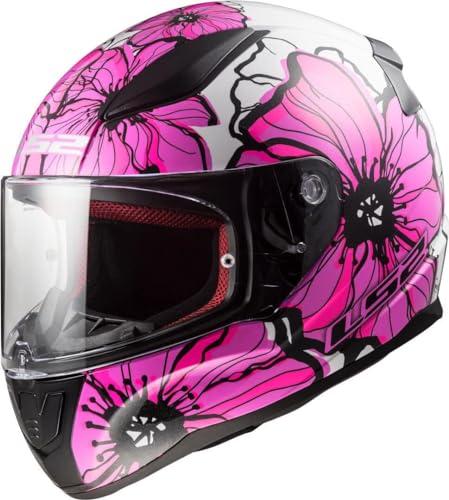 LS2, Casco Moto Integrale RAPID II POPPIES Black Pink, XS