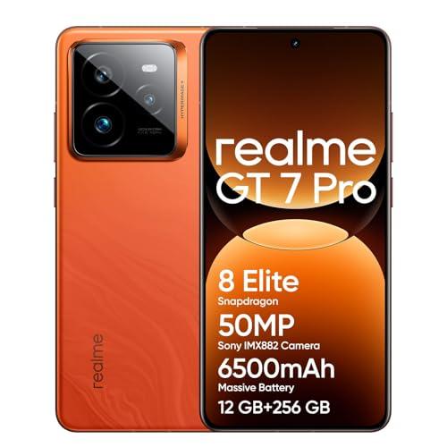 realme GT 7 Pro Smartphone 5G, 12+256GB Arancione - Batteria 6500mAh Carica 120W USB-C, Display AMOLED 120Hz, Processore ad alte prestazioni, Fotocamera 50MP, IP68