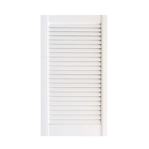 Onlywood Antine in Legno Massello - Sportello in Legno struttura a Persiana - Ante per cucina muratura o per creare mobili fai da te (bianco, 594 x 720 h. mm)