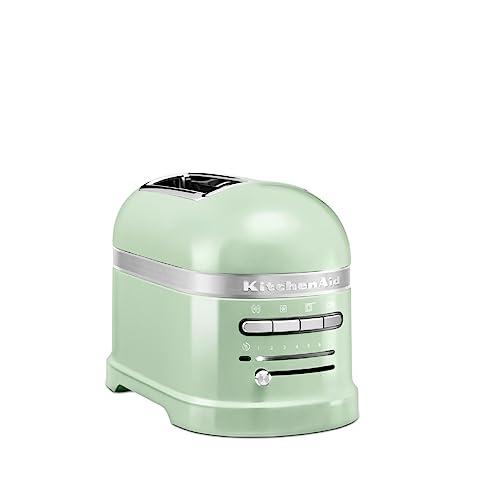 Kitchenaid tostapane - Artisan - Toaster 2 fette con scomparti extra-large e pinze autocentranti - Macchina per Toast con 7 Livelli di Doratura - Retro - Pistacchio