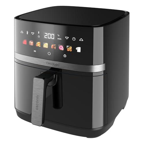 Cecotec Friggitrice ad Aria 8L con Doppia Griglia - Air Fryer Cecofry&Grill Duoheat 8000. 2200W, Doratura Perfetta e Sapore Griglia su Carni, Temperatura tra 80-200°C, 8 Menu e Finestra