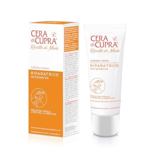 Cera di Cupra, Crema Mani Riparatrice, Ideato per Mani Secche e Screpolate, Sollievo da Irritazioni e Arrossamenti, Made in Italy, Dermatologicamente Testata, Tubetto da 75 ml