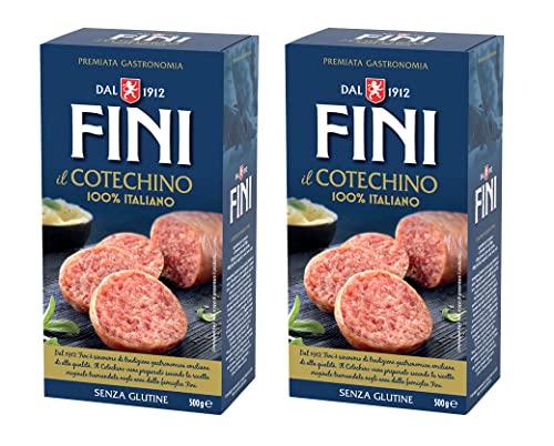 2X Fini Cotechino Precotto 100% Italiano Senza Glutine (Gluten Free) 500g
