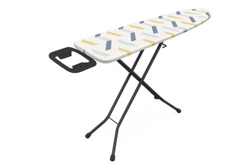 Leonardo Fai Da Te - asse da stiro 33x110 cm - Asse da stiro in acciaio con leva pieghevole e Poggiaferro