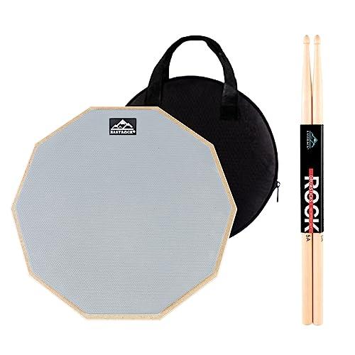 EASTROCK Pratica Drum Pad,Drum Pad di allenamento 12 pollici, Pad di allenamento in Silicone,Pratica Pad Per Principianti Amanti, Pad di allenamento a doppia faccia (12
