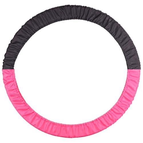 DRUNA Portacerchi Custodia per Cerchio Ginnastica Ritmica Indigo | Taglia Universale 60-90 cm | Ideale per Gare e Allenamenti (Nero-Rosa)