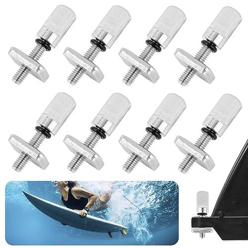 8 viti per tavola da surf SUP, viti per tavola da surf, in acciaio inox 316, viti per tavola da surf, viti per longboard, viti universali, accessori per single fins paddle Board Fin Box