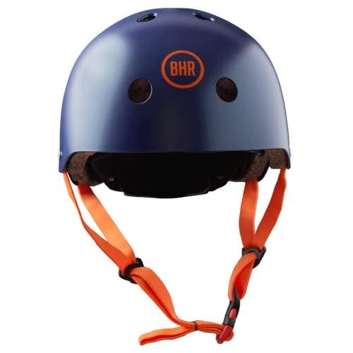 Casco per Monopattino e Scooter Elettrici BHR 817 SPORT | Made in EU & Omologato CE | Casco per Bicicletta, BMX, Skateboard, Pattinaggio | Bambini, Adolescenti & Adulti | BLU OPACO | S