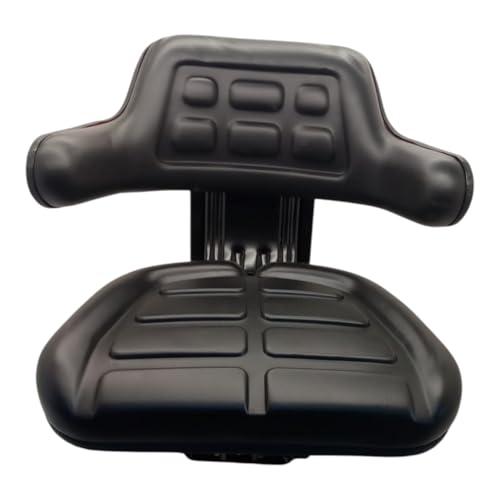 Sedile per Trattore con Ammortizzazione e Regolazione Universale, Predisposizione Cinture di Sicurezza, Diverse Inclinazioni, Tessuto in Sky NERO, Comodo e Resistente, Facile Installazione