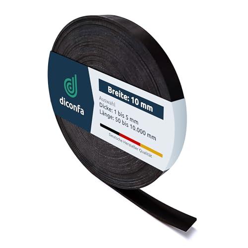 diconfa rotolo strisce di gomma 10mm 1cm Larghezza - Lunghezza da 0,05 a 10m Spessore da 0,5 a 5mm - SELEZIONE 8000mm (800cm), 3mm - Tappetino rotoli antiscivolo Impermeabile Robusto al metro